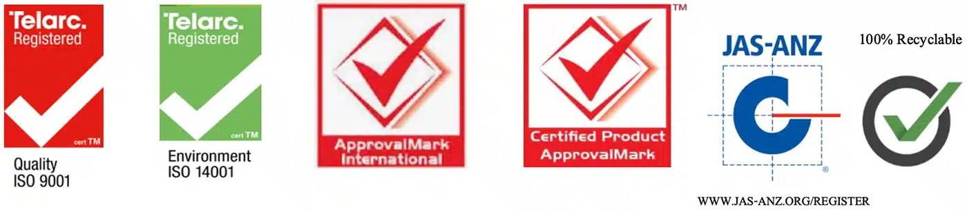 Approval marks for Ecopipe